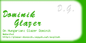 dominik glazer business card